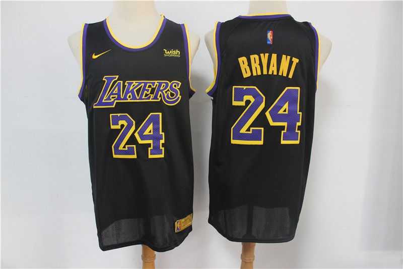 Men Los Angeles Lakers 24 Bryant Black 2021 Nike Playoff bonus NBA Jersey